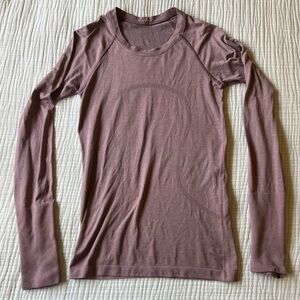 lululemon athletica Long Sleeve Crew Tee in Dusty Mauve